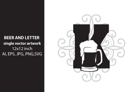 Creating Unique Designs with Beer, Monogram Letter K and Vector Artwork