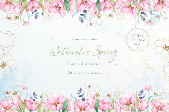 Discover the Versatility of Watercolor Spring Frames Collection