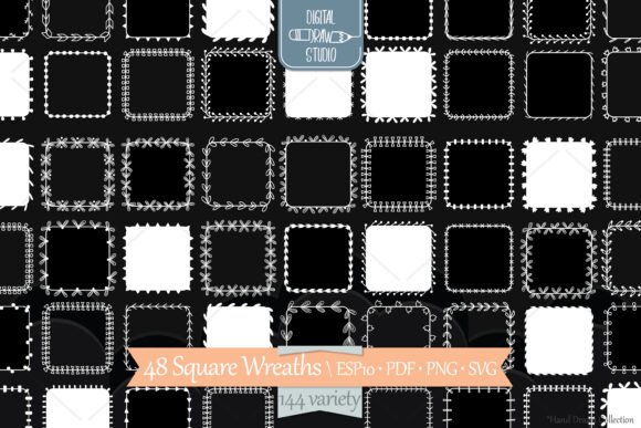 Explore Versatile White Square Wreaths Borders