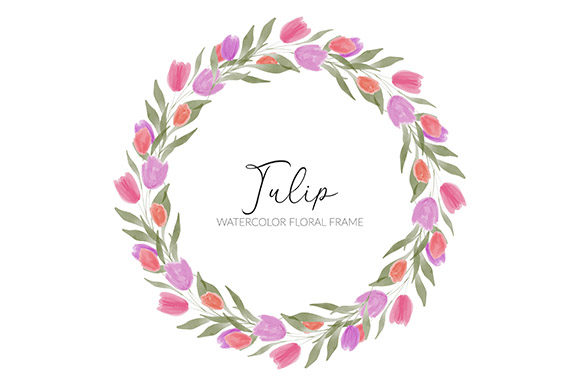 Exploring the Versatility of Watercolor Tulip Flower Wreath Frame