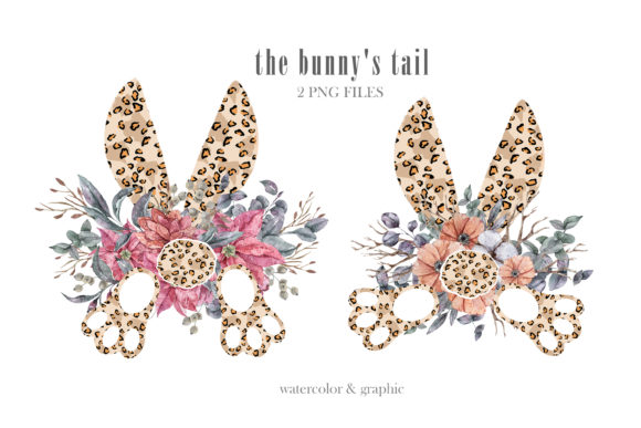 The Artful Fusion: Watercolor Leopard Bunny Clipart in Modern Design