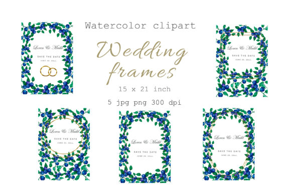 Watercolor Wedding Frame: A Wreath of Floral Elegance